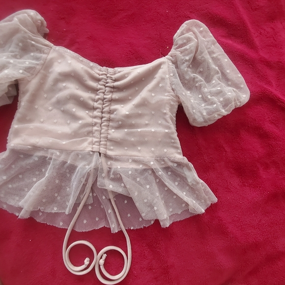 Fairycore dusty rose scrunch top - Picture 4 of 6